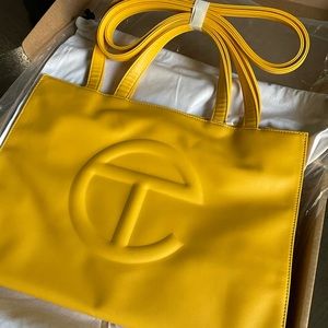 Brand New Medium Yellow Telfar Shopping Bag